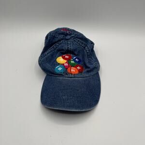 VINTAGE M&M's World Las Vegas Denim Hat Cap Embroidered Balloons One Size